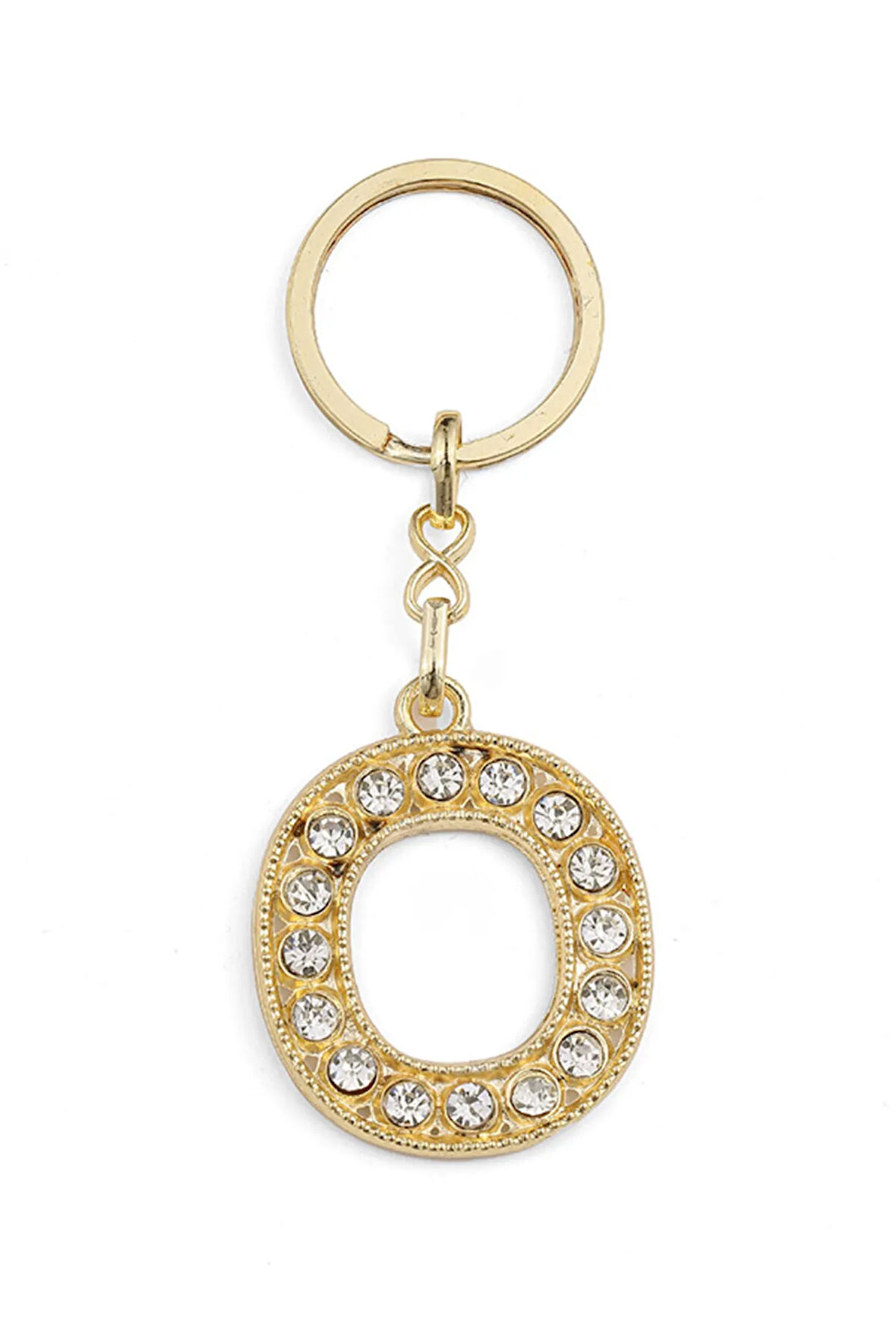 HARF TAŞLI ŞIK ANAHTARLIK GOLD O HARFİ