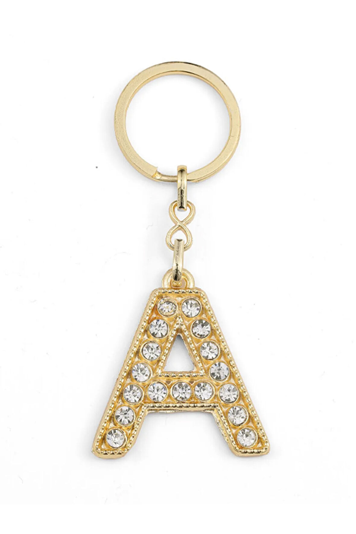 HARF TAŞLI ŞIK ANAHTARLIK GOLD A HARFİ