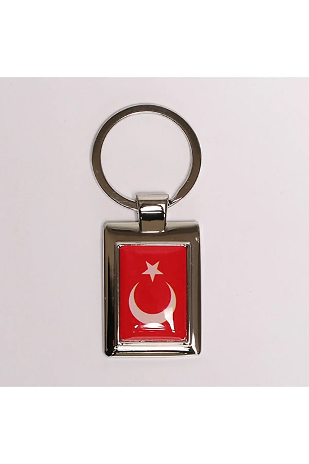 Türk Bayrağı Temalı Anahtarlık Çelik