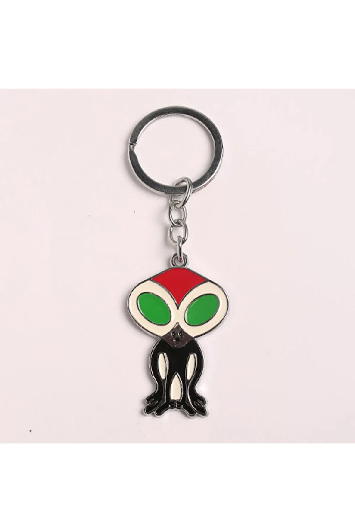 Uzaylı Tasarım Çelik-krom Anahtarlık