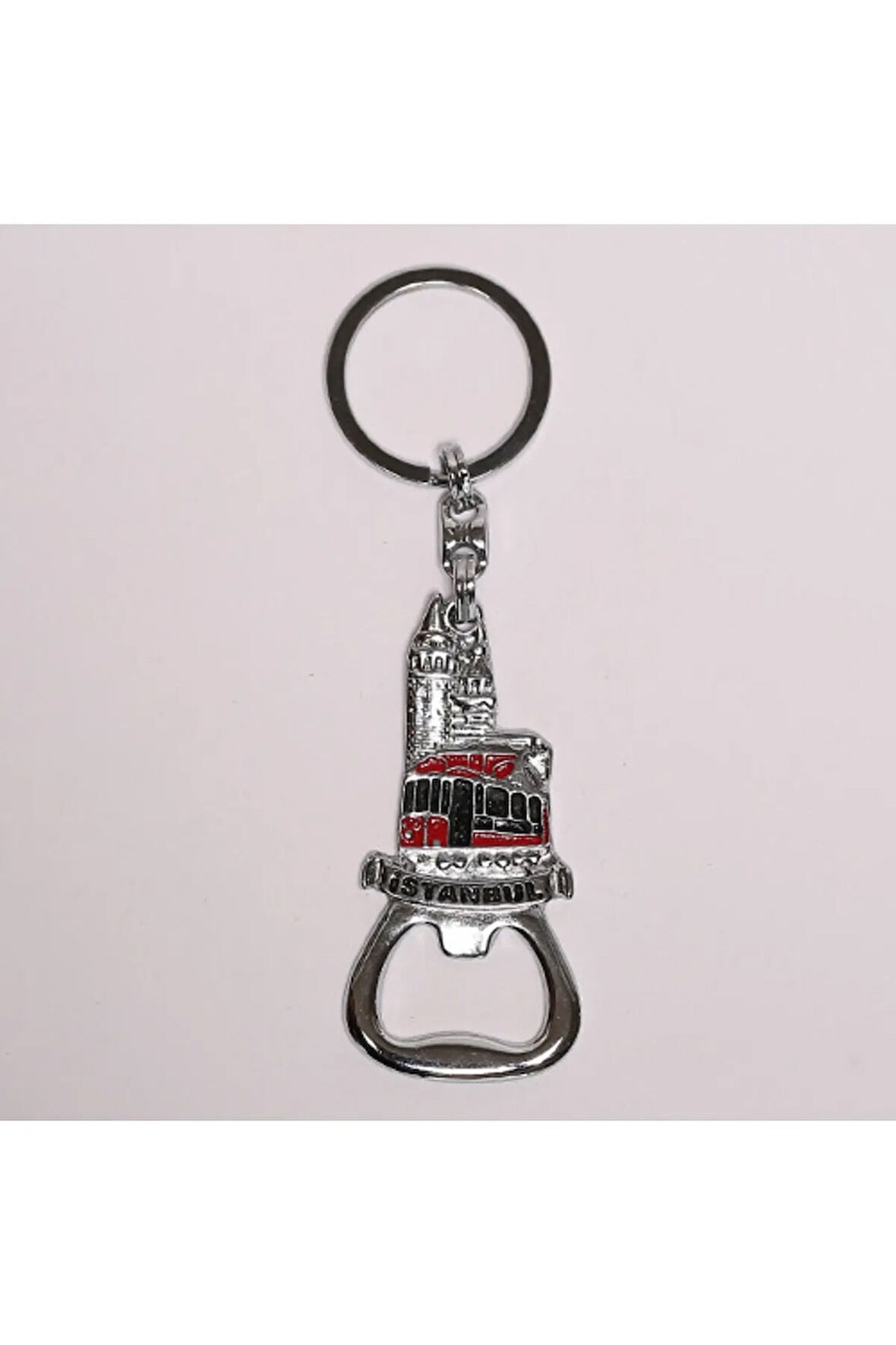 Istanbul Yazılı Gümüş Rengi Metal Açacak