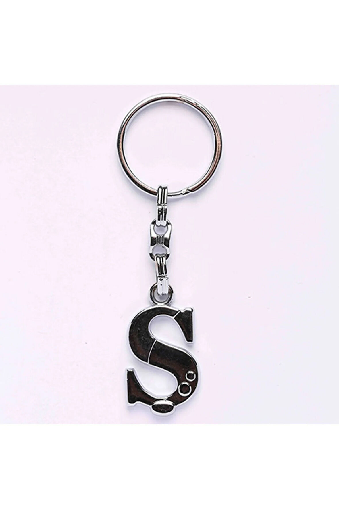 Metalik Krom Harf Anahtarlık