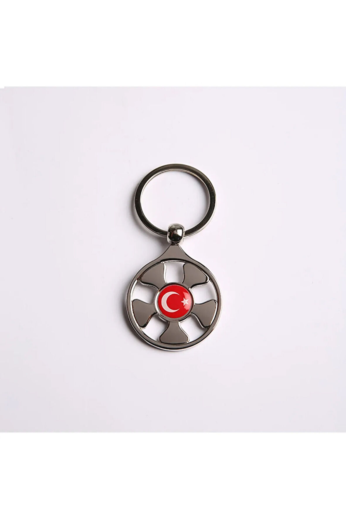 Bayrak Temalı Çelik Anahtarlık