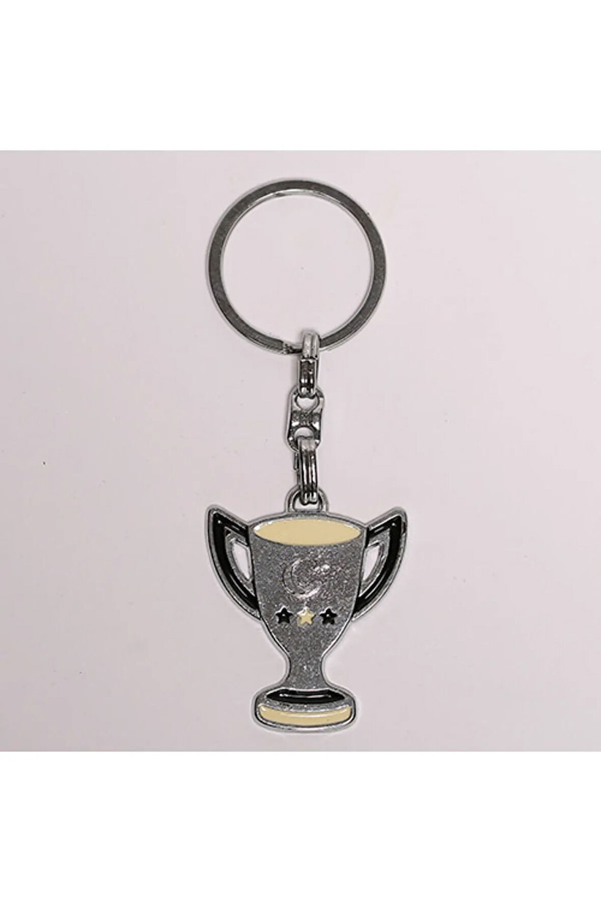 Kupa Figürlü Gümüş Rengi Anahtarlık