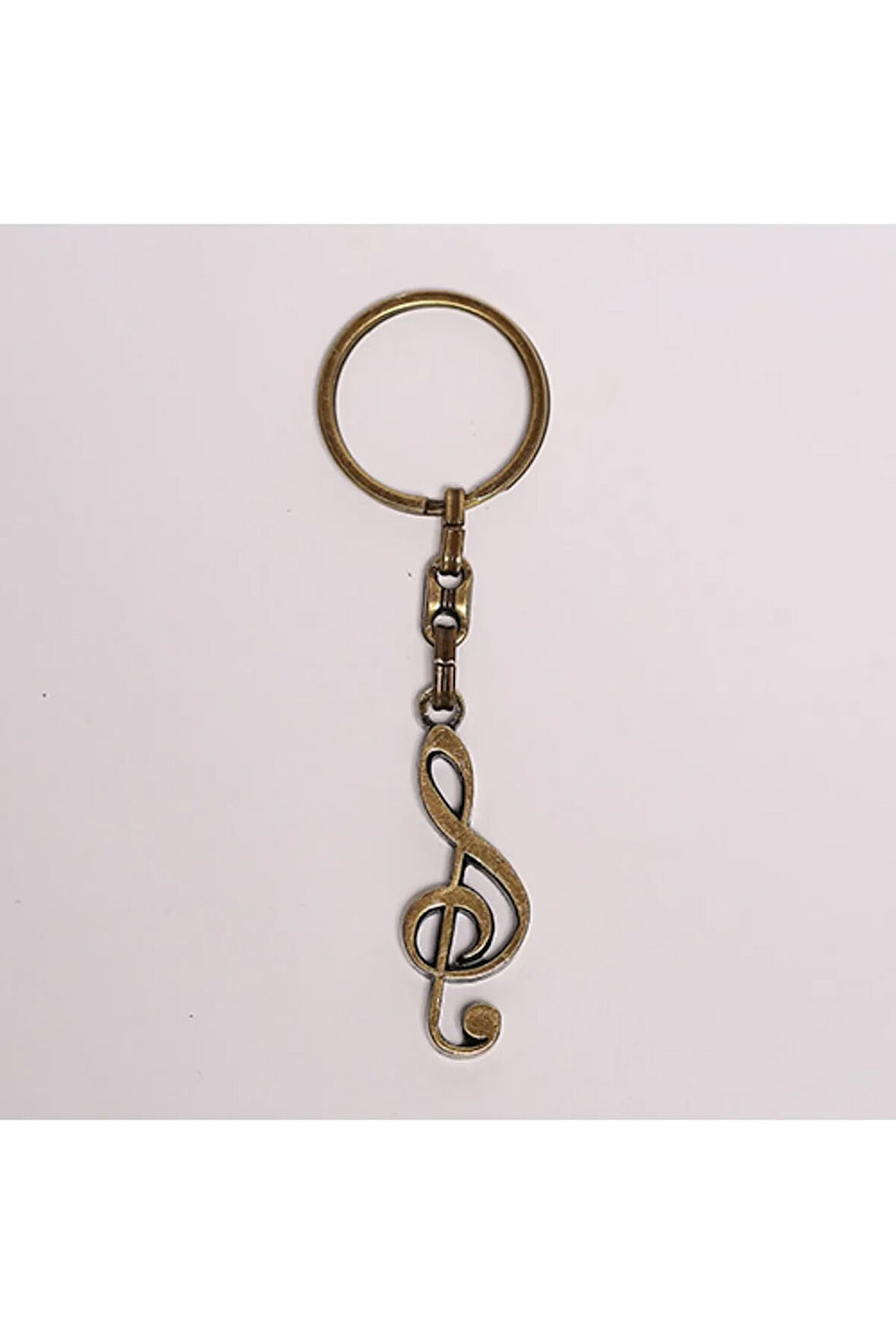 Violin Temalı Bakır Rengi Krom Anahtarlık
