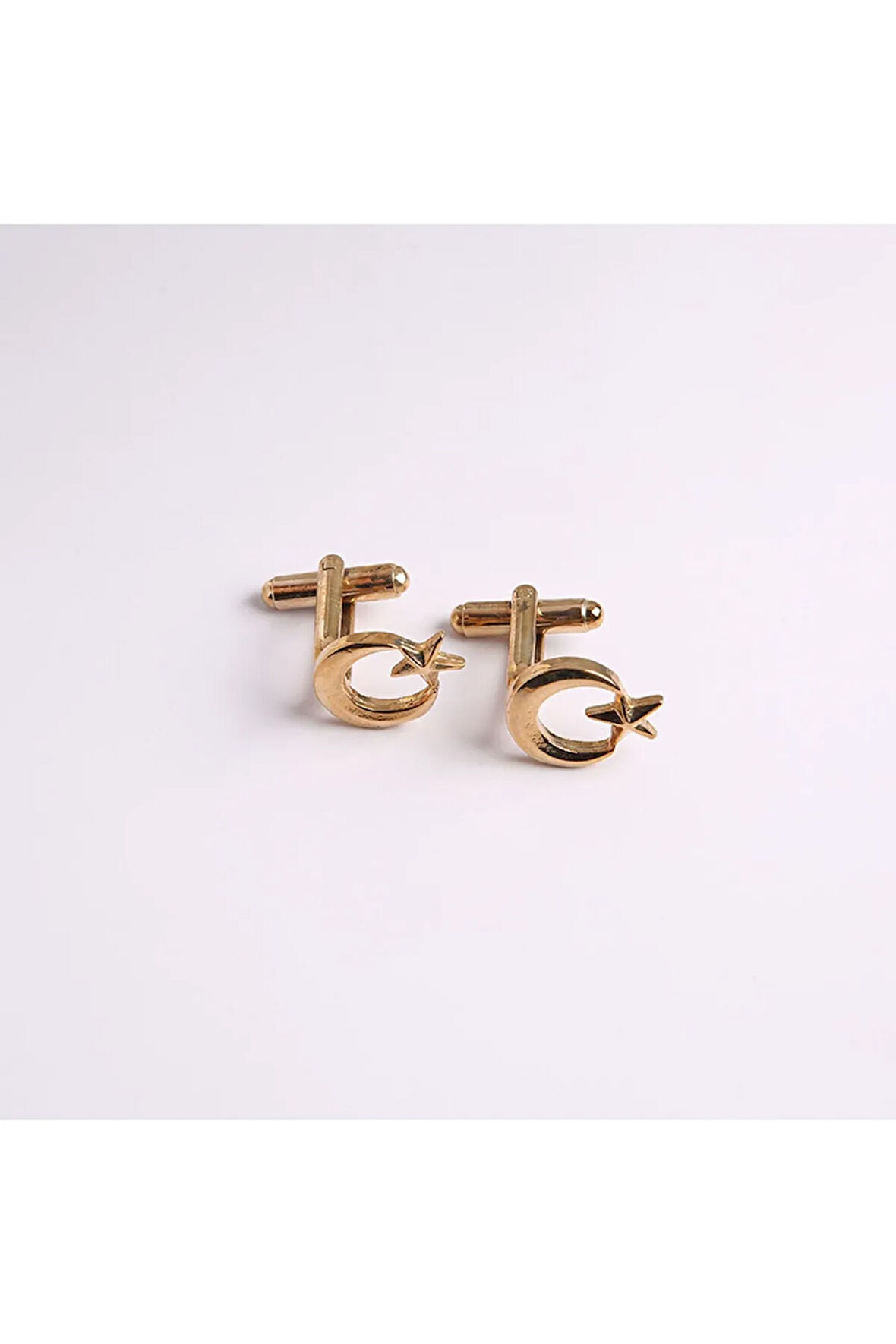 Sarı Ay-yıldız Kol Düğmesi