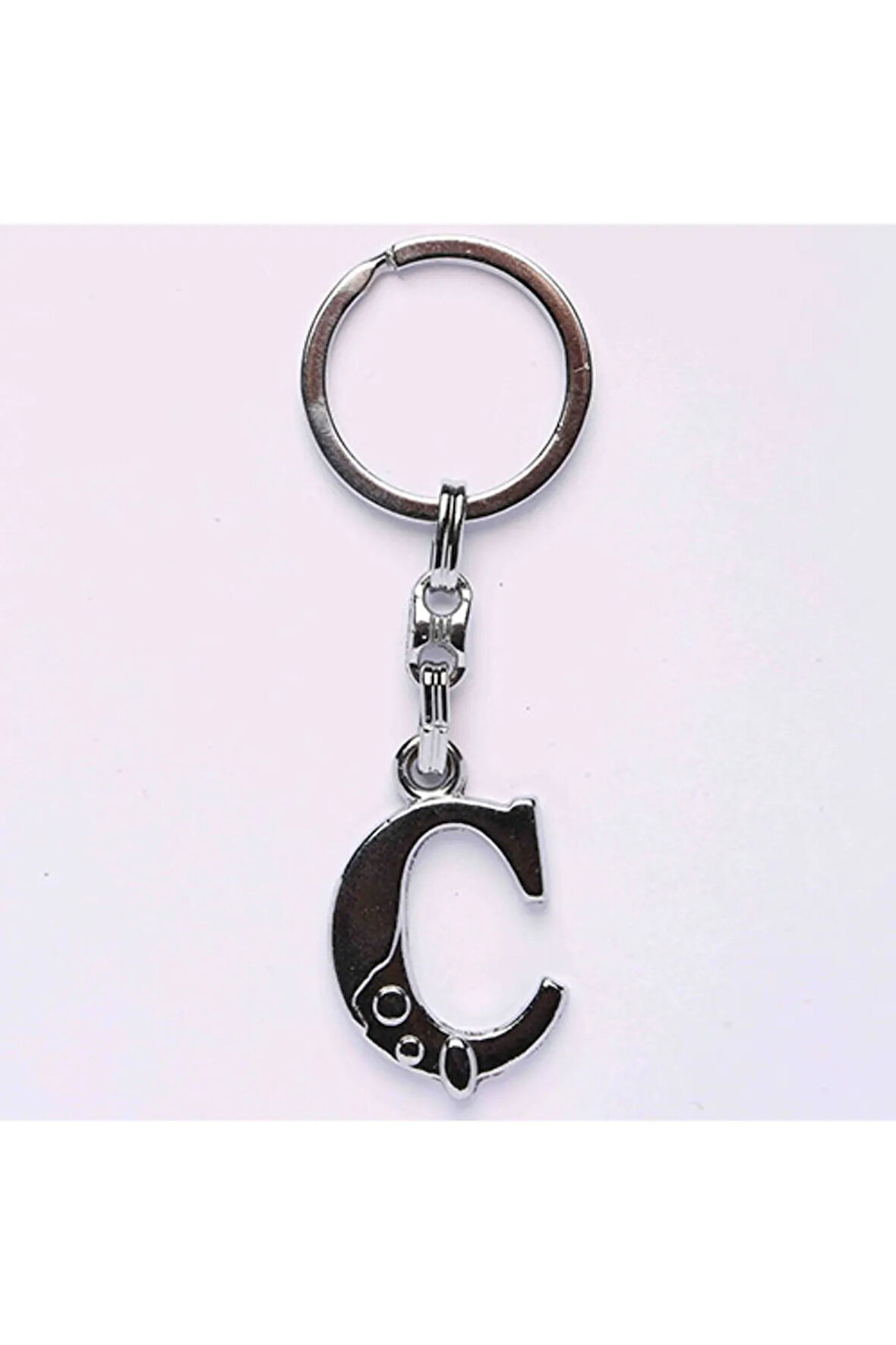 Metalik Krom Harf Anahtarlık