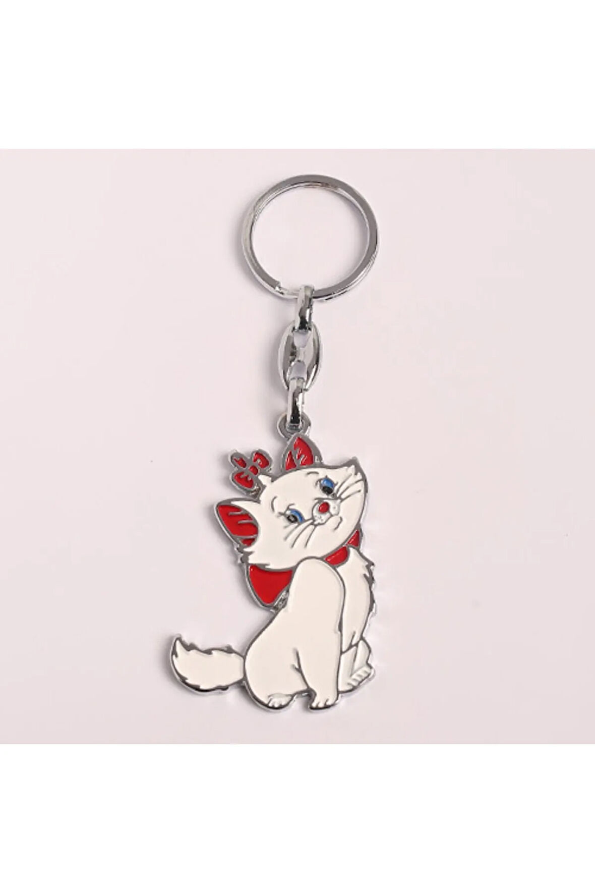 Kedi Tasarımlı Metal Anahtarlık