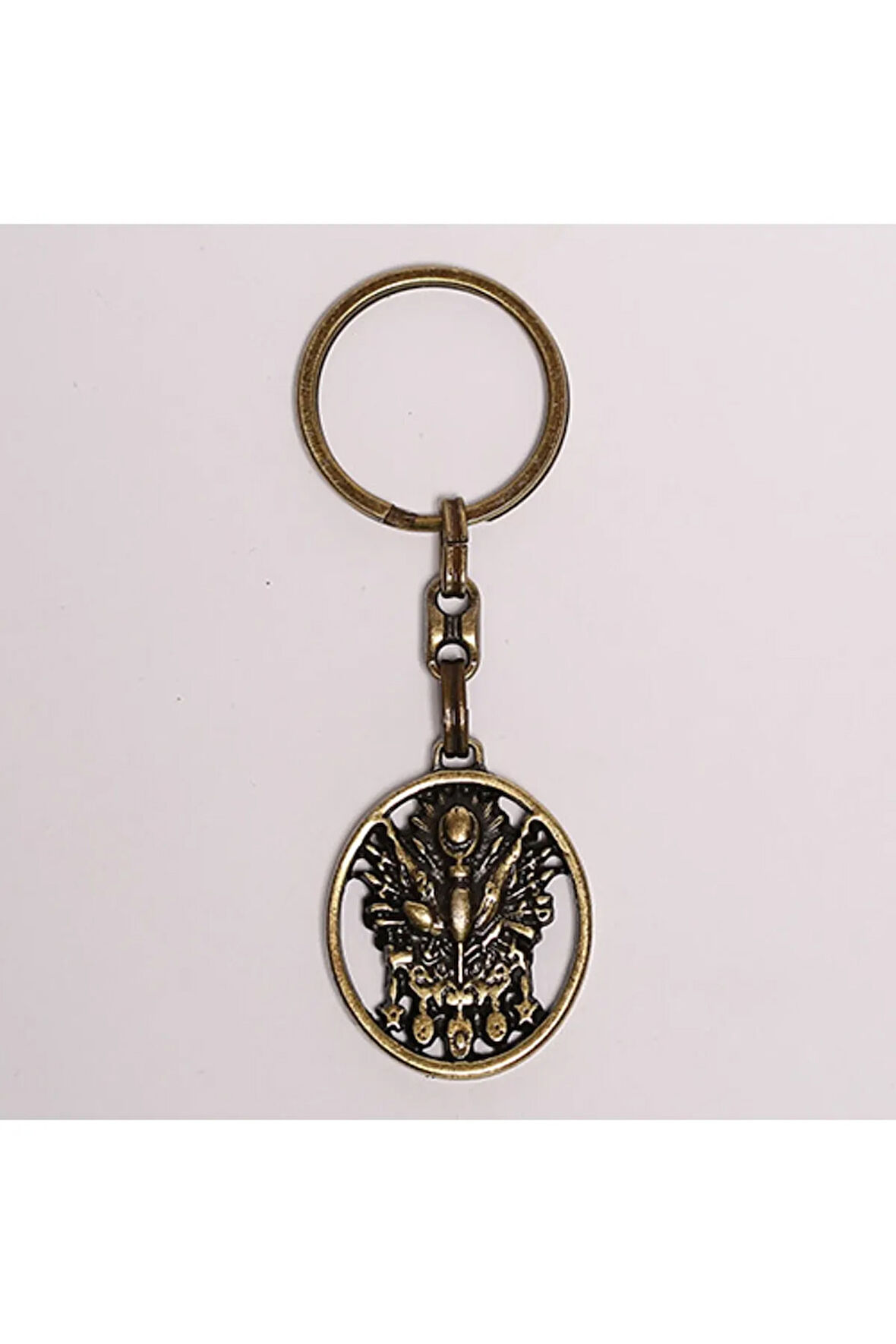 Osmanlı Tuğrası Temalı Bronz Anahtarlık