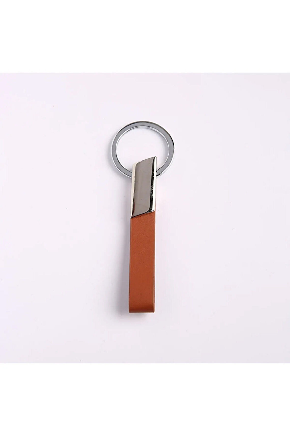 Kahverengi Deri Tasarım Anahtarlık