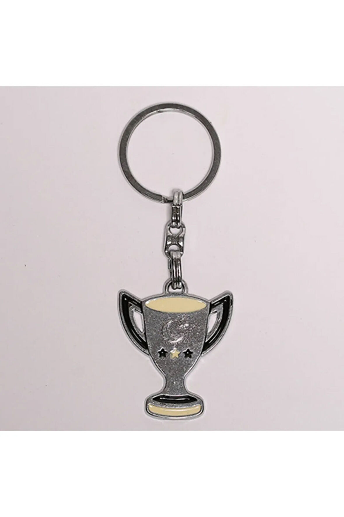 Kupa Figürlü Gümüş Rengi Anahtarlık
