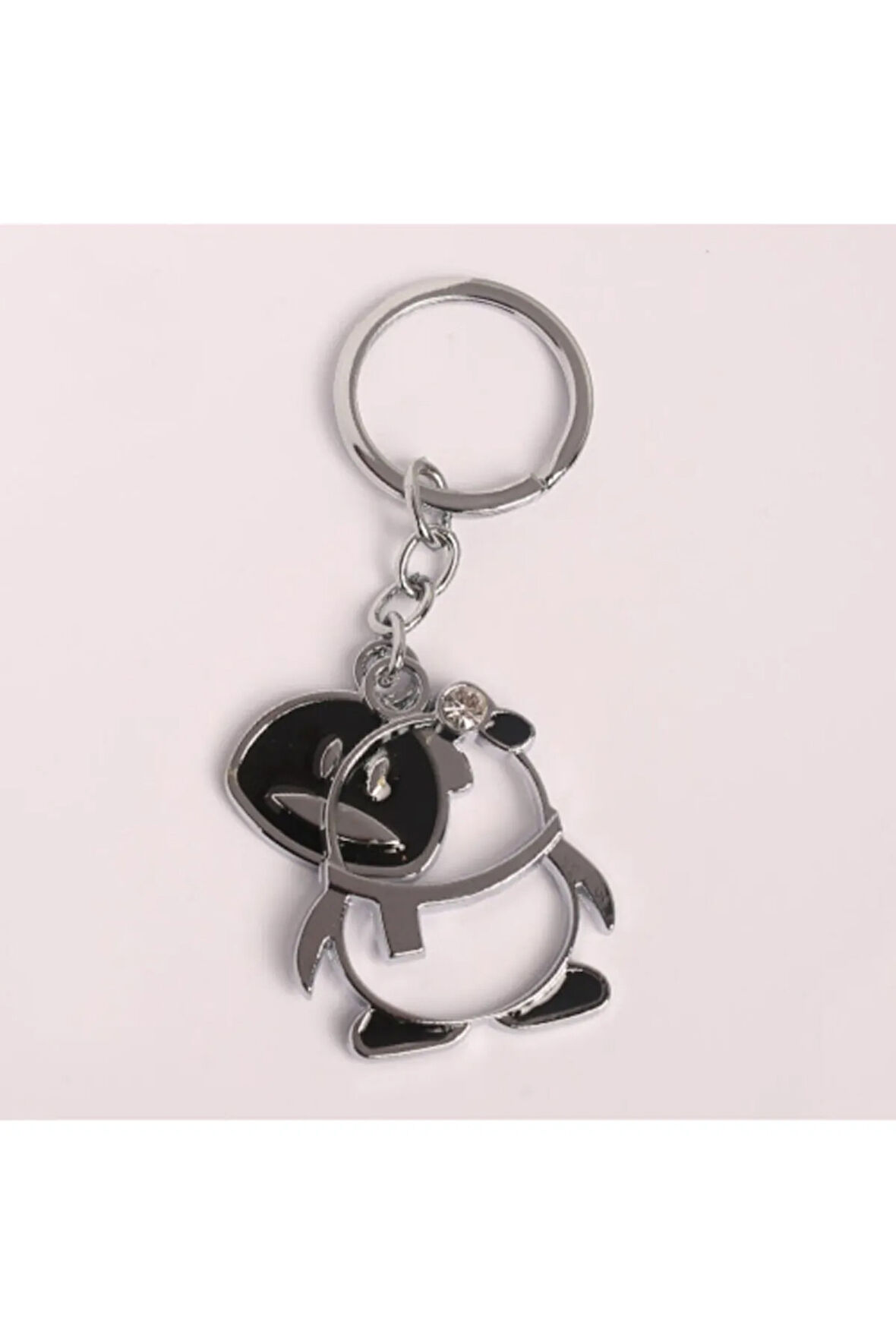 Penguen Tasarımlı Metal Anahtarlık