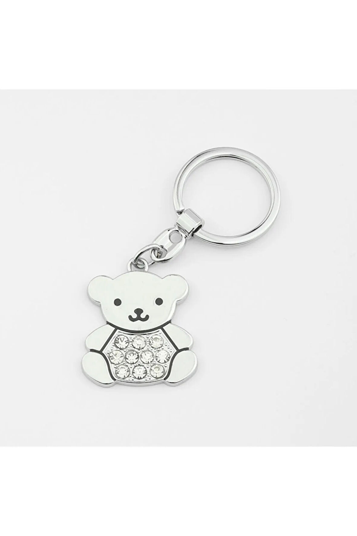 Taşlı Ayıcık Tasarımlı Şık Anahtarlık