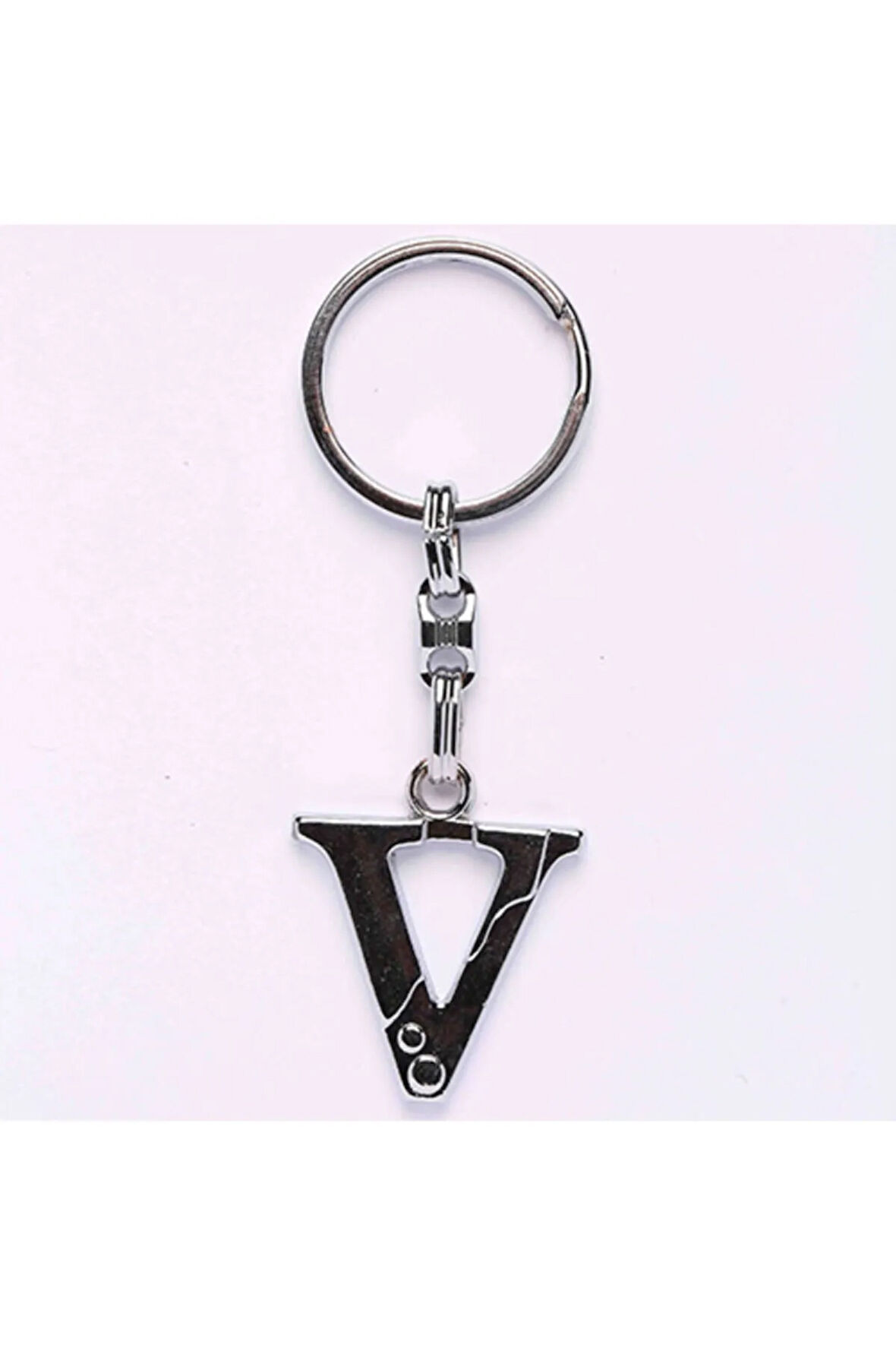 Metalik Krom Ve Harf Anahtarlık