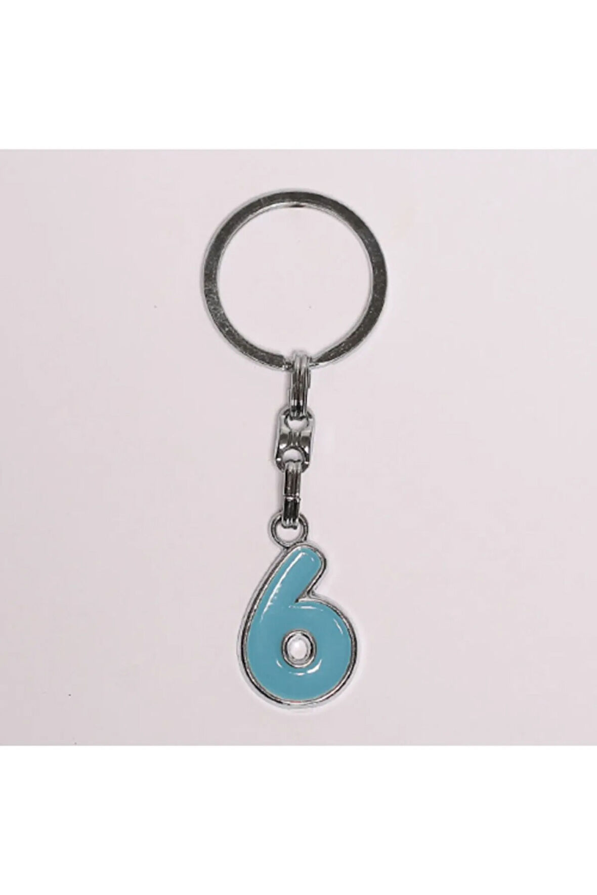 Yenihayat Açık Mavi 6 Rakamlı Çelik Anahtarlık
