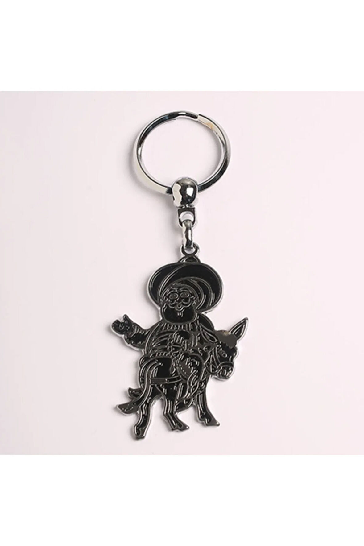 Nasrettin Hoca Figürlü Çelik Anahtarlık