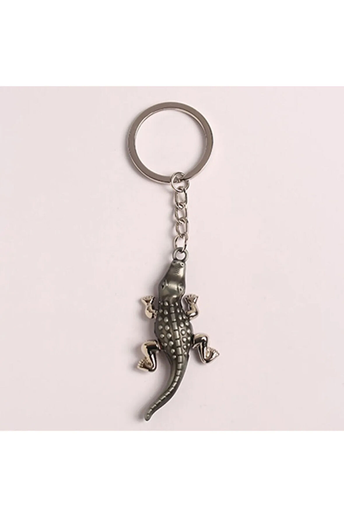 Timsah Tasarımlı Metal Anahtarlık