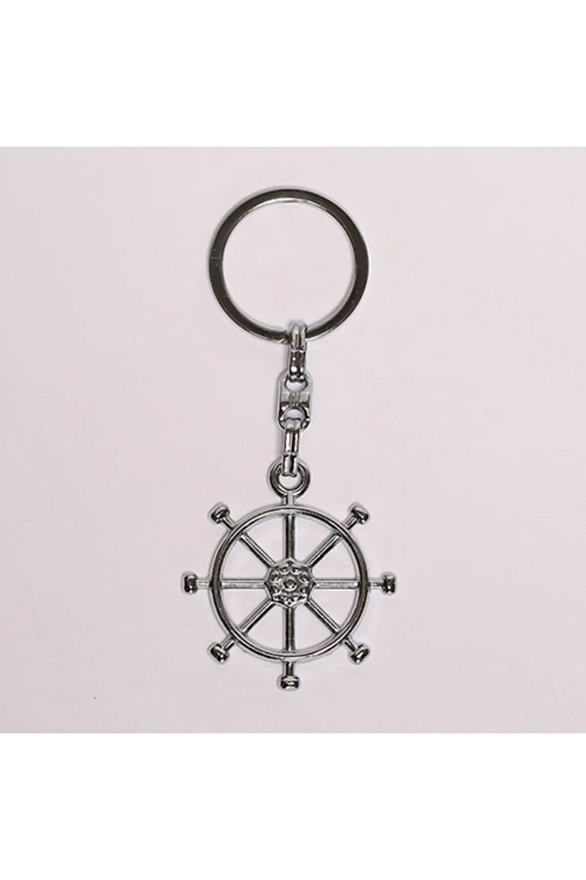 Dümen Temalı Gümüş Rengi Anahtarlık