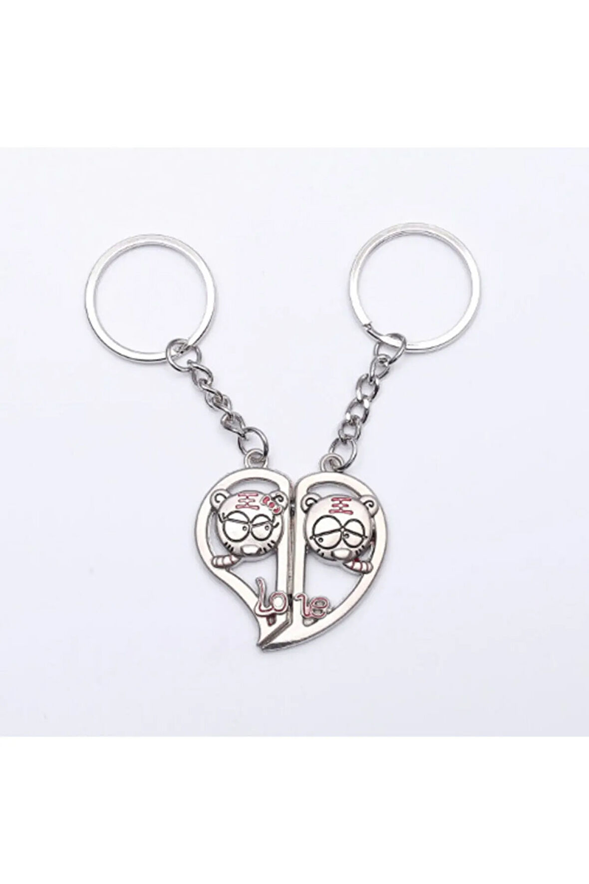 Sevgili Temalı Metal Anahtarlık