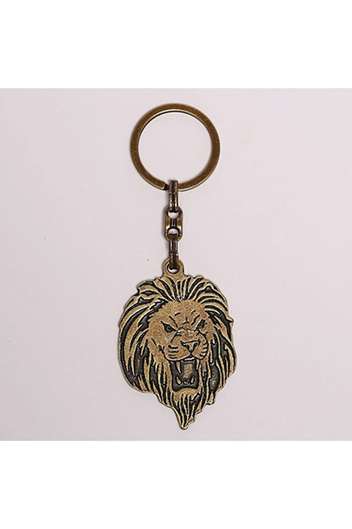 Bakır Rengi Aslan Figürlü Anahtarlık