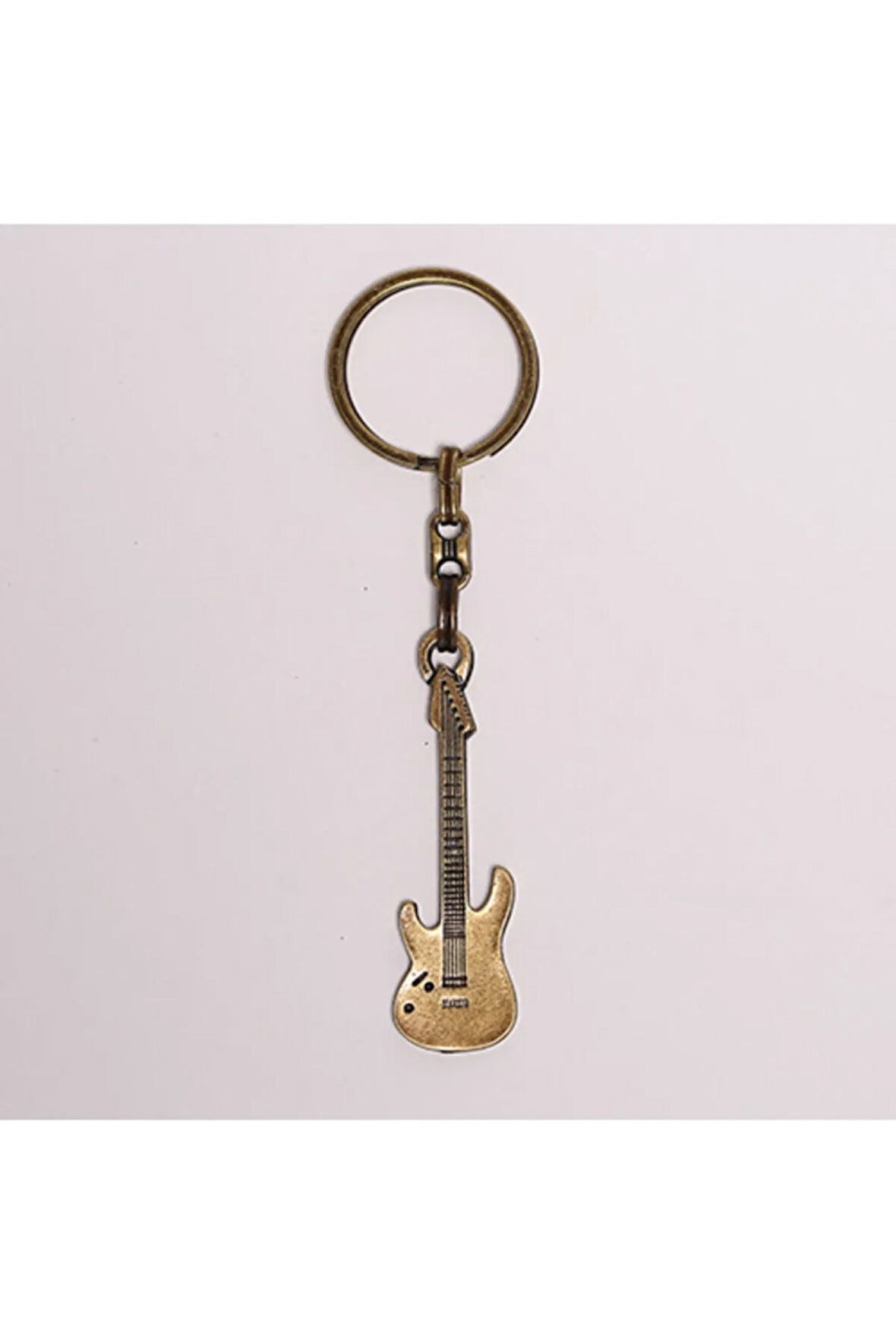 Gitar Temalı Bronz Anahtarlık