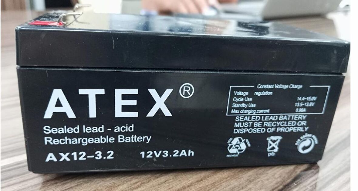 ATEX AX12-3.2 12 Volt 3.2 Amper Kuru Akü 13.4 x 70 x 60 mm