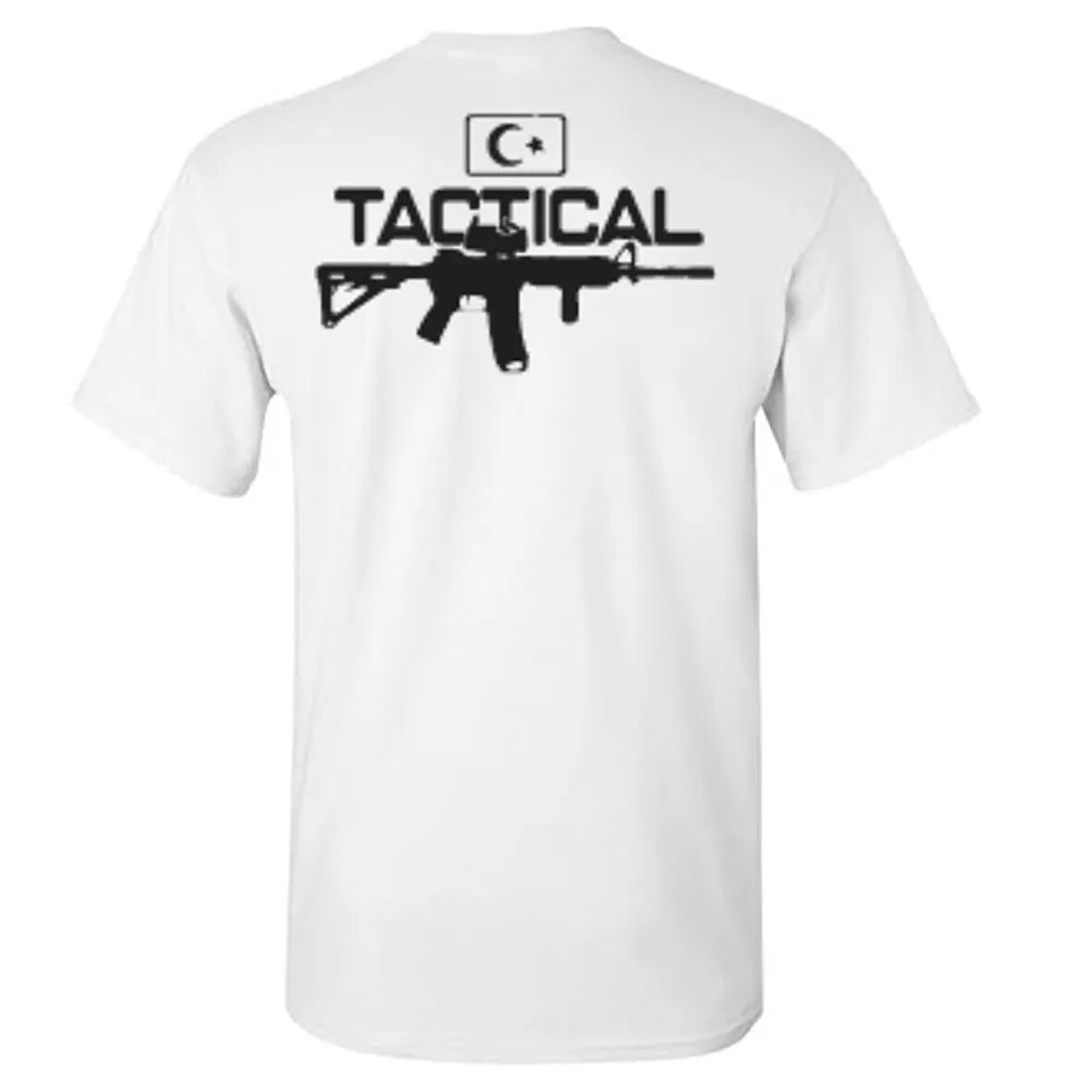 Alfa Tactical Silah Baskılı Tişört Siyah