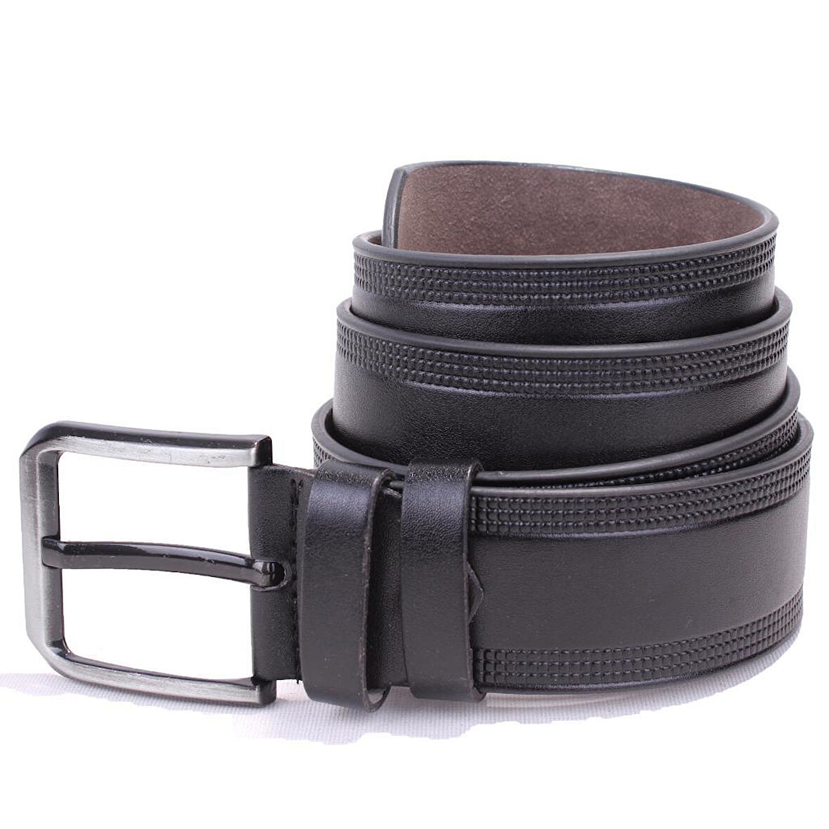 Dagoster DMK26-453 Siyah 4.5 cm Suni Deri Erkek Kemer