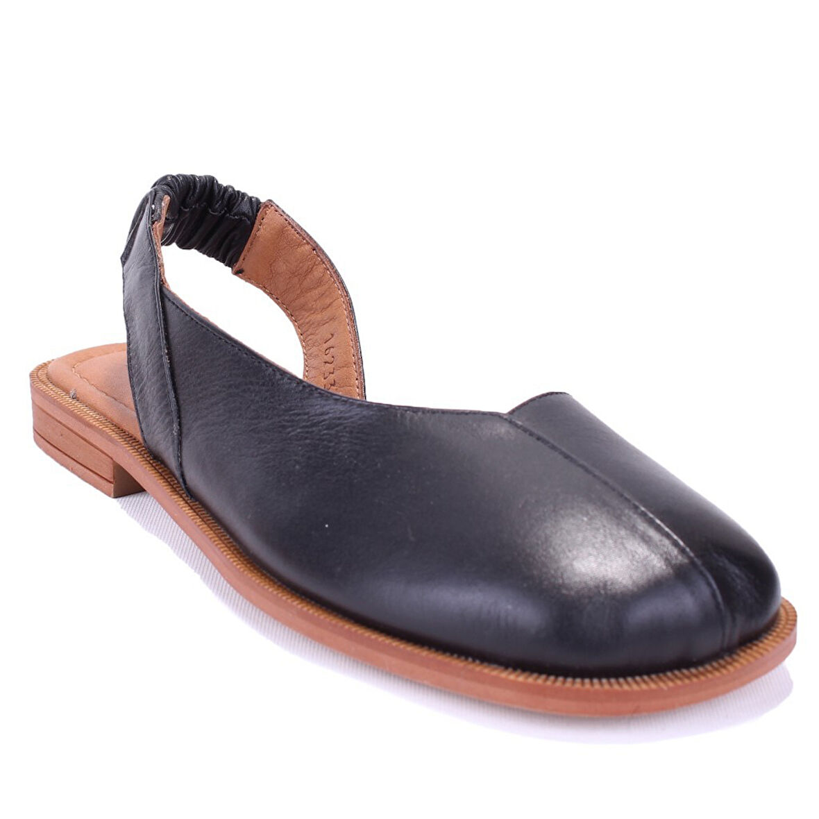 Dagoster DZA07-60216233 Siyah Günlük Ortopedik Deri Spor Kadın sandalet