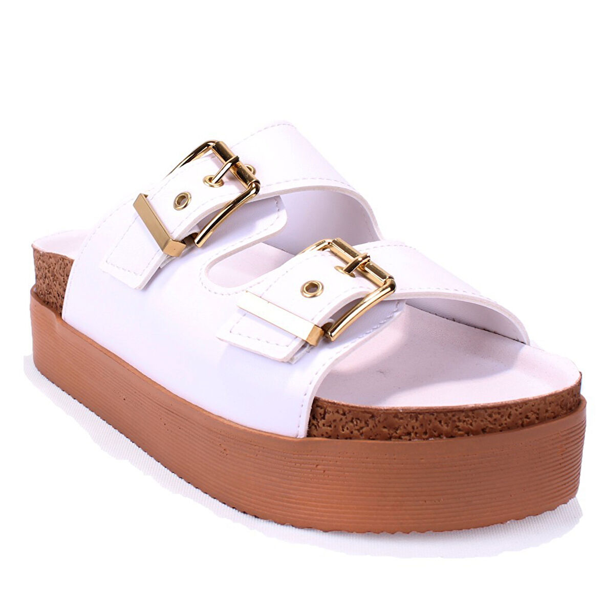 Dagoster DZA07-89023 Beyaz Ortopedik Günlük Spor Kadın Terlik