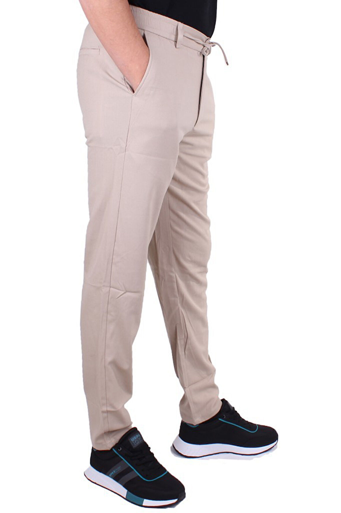 Dagoster DMG23-619712 Bej Normal Bel Düz Paça Jogger Erkek  Pantolon