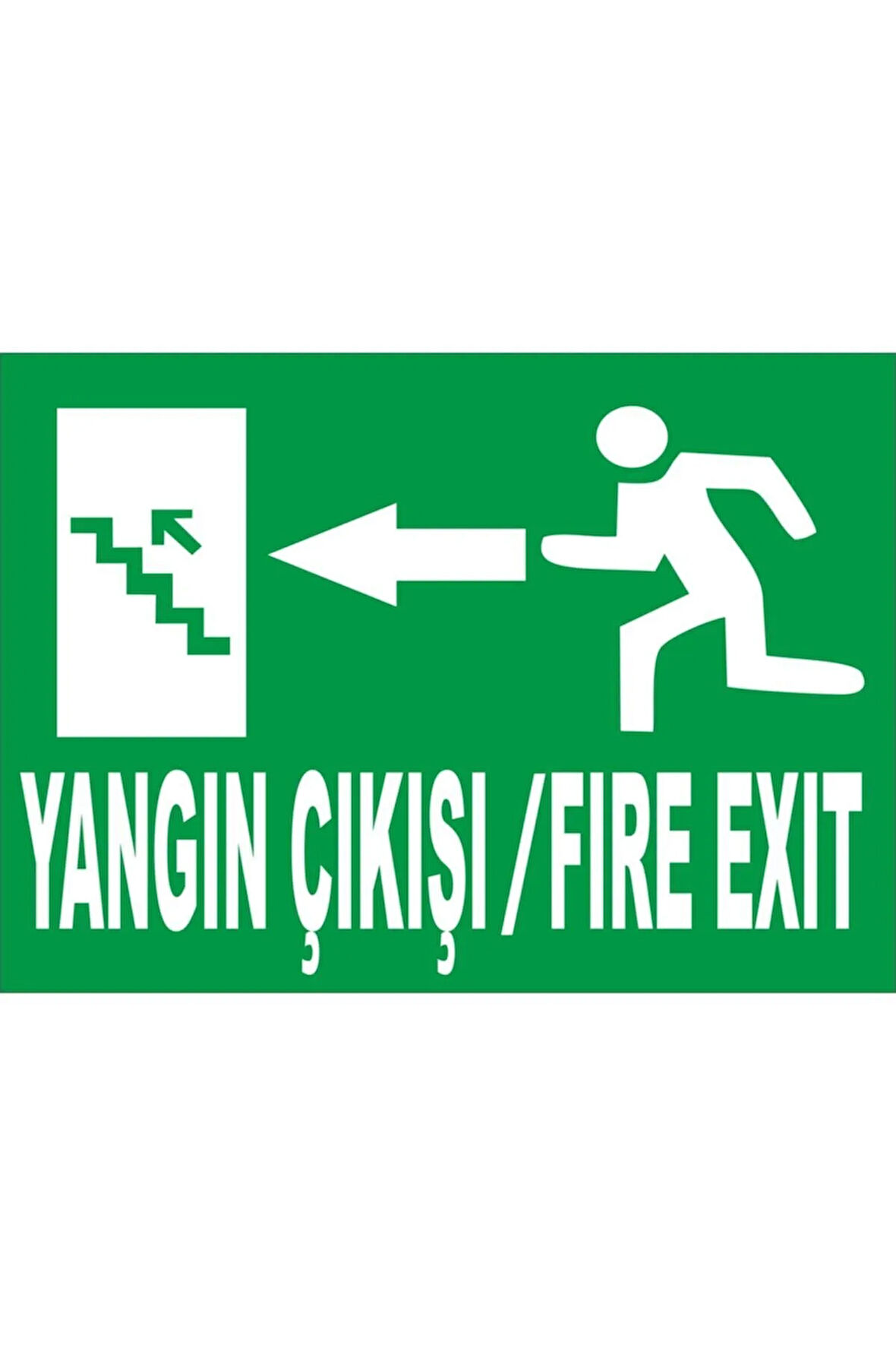 Fire Exıt Sol Oklu Yangın Çıkışı Levha