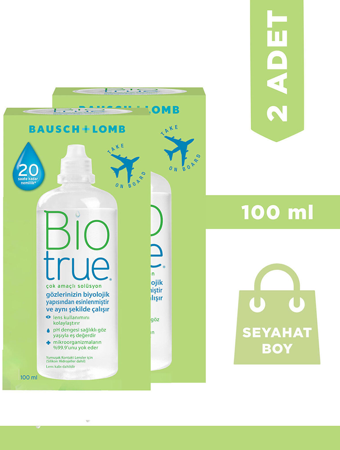 Bausch & Lomb 100 ml + 100 ml Bio True Lens Solüsyonu