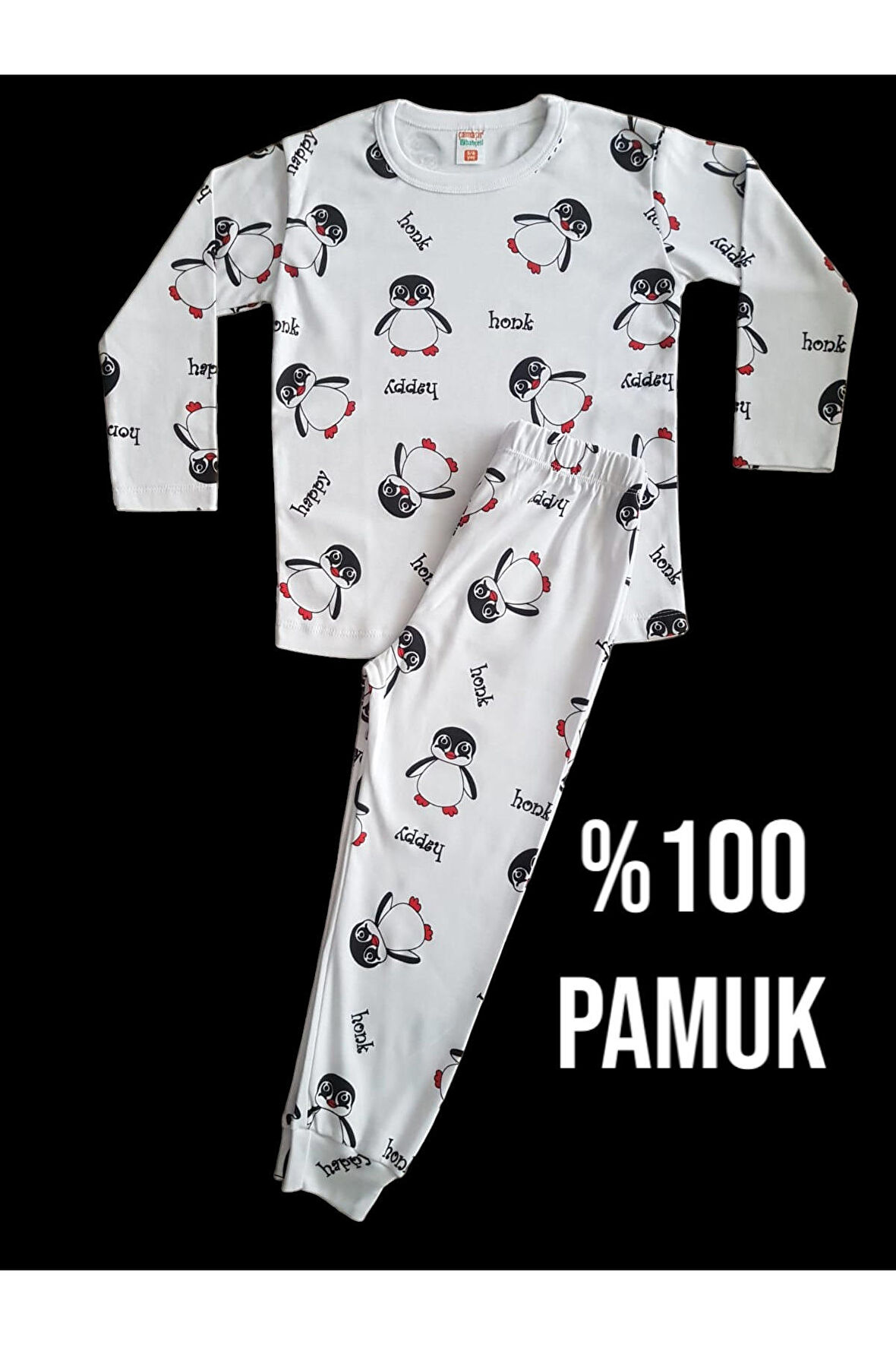 Uzun Kollu Desenli Çocuk Pijama Takım #baskılıçocukpijamatakım #çamaşırbahçesi #uzunkollupijamatakım