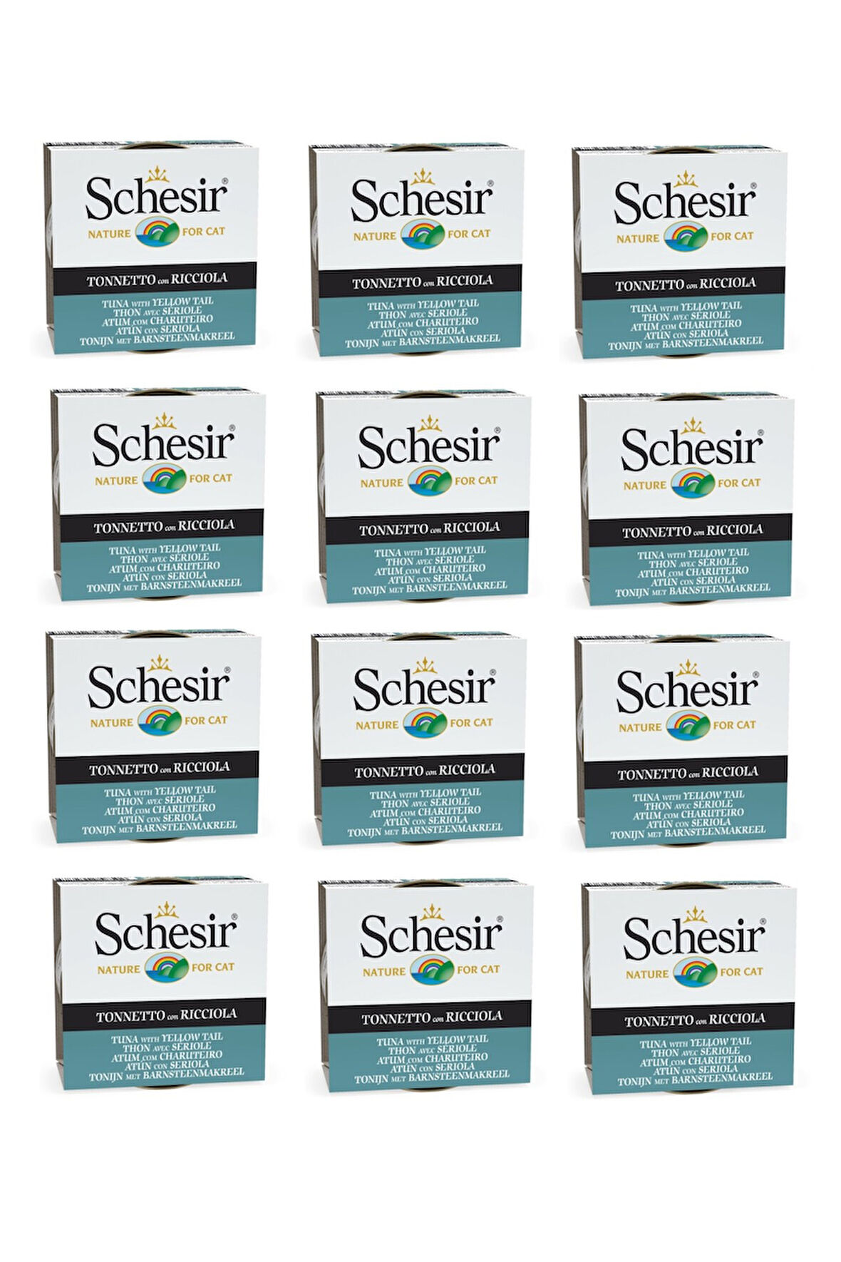 Schesir Ton & Sarı Kuyruk Kedi Konservesi 85 Gr. X 12 Adet
