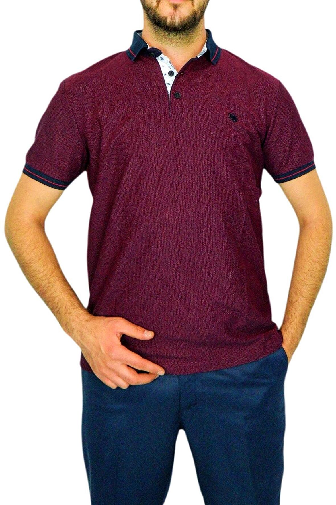 NAYKI ERKEK POLO YAKA JAKARLI T-SIHIRT 19068
