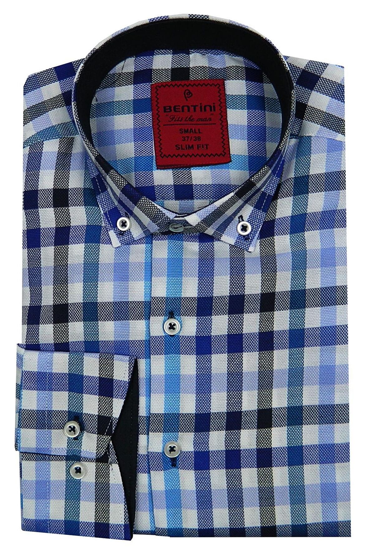Erkek Slim Fit Ekose Gömlek Bgl-st00089