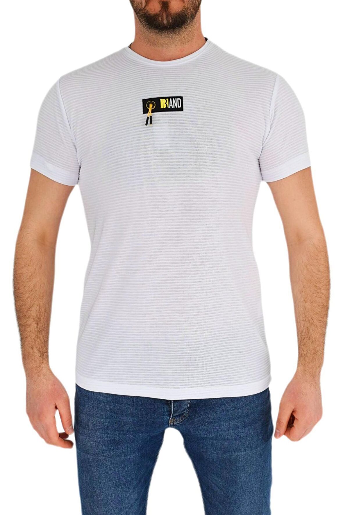 Erkek Sıfır Yaka Tişört T-883 BGL-ST01830
