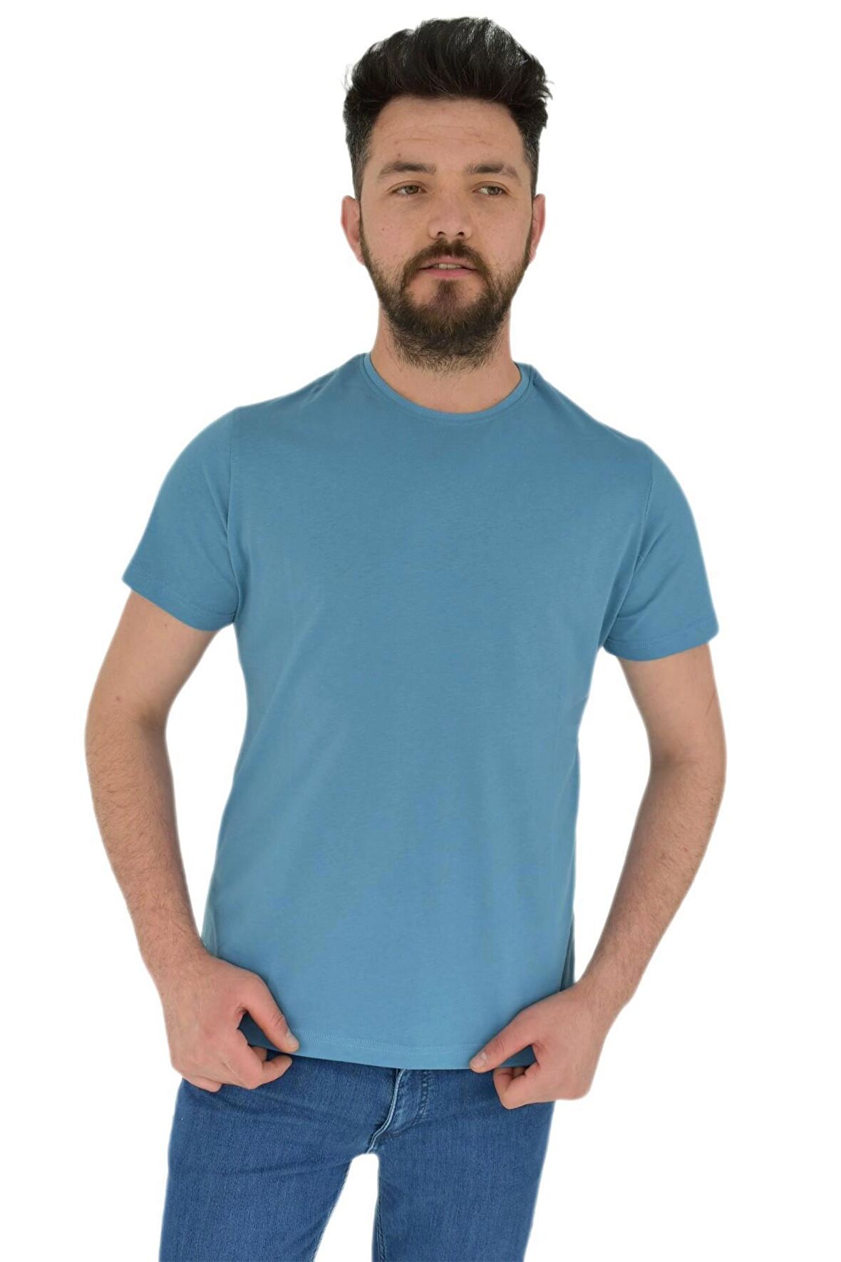 Erkek Sıfır Yaka Tişört Penye BGL-ST02799