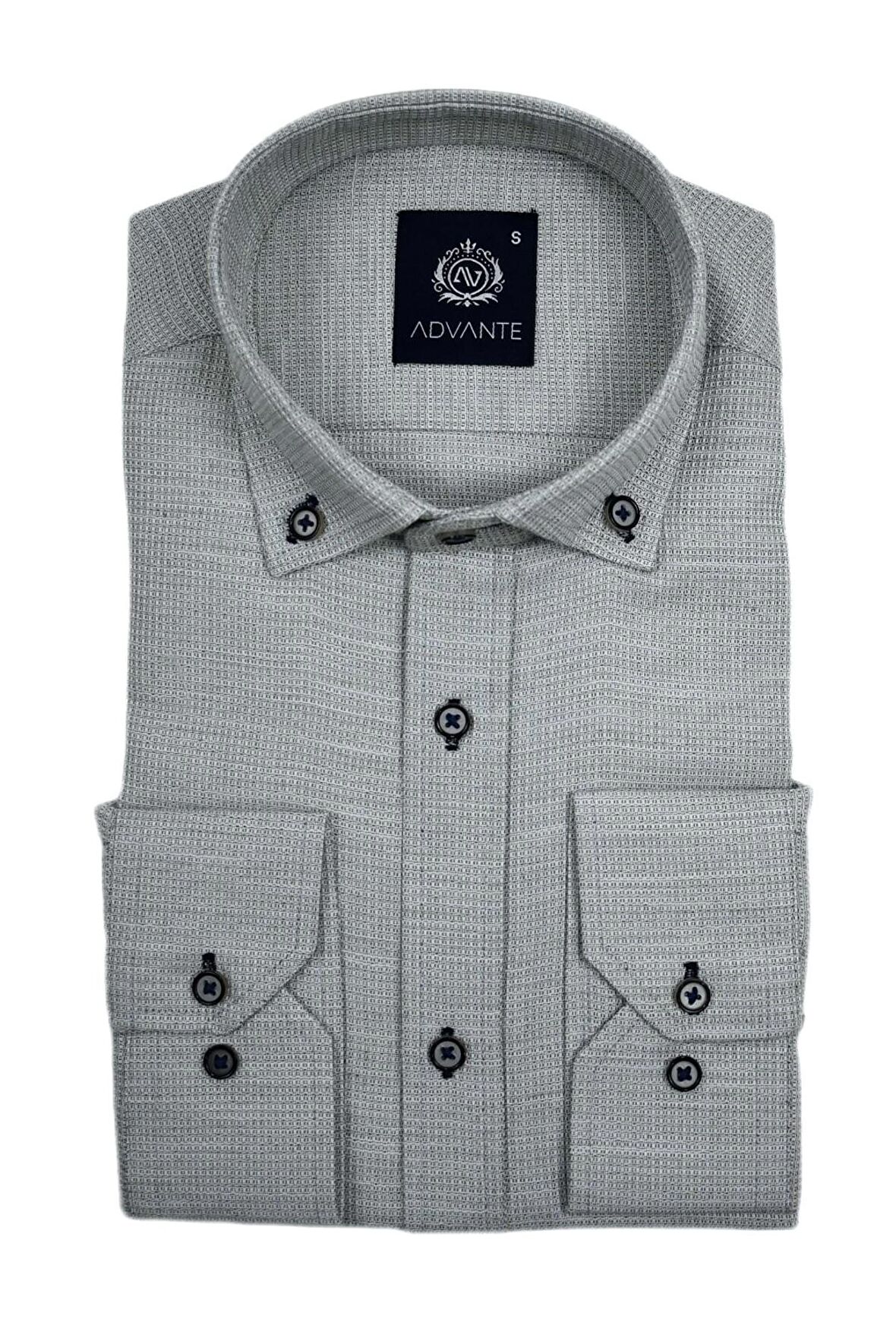 Erkek Silim Fitt Uzun Kol Gömlek Hasır Dokuma BGL-ST02983