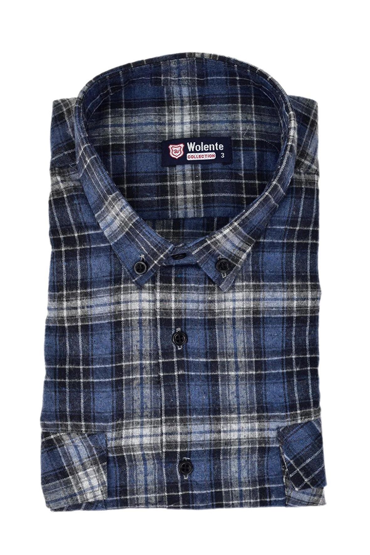 Erkek Pamuklu Kışlık Çift Cepli Kapaklı Gömlek BGL-ST03164