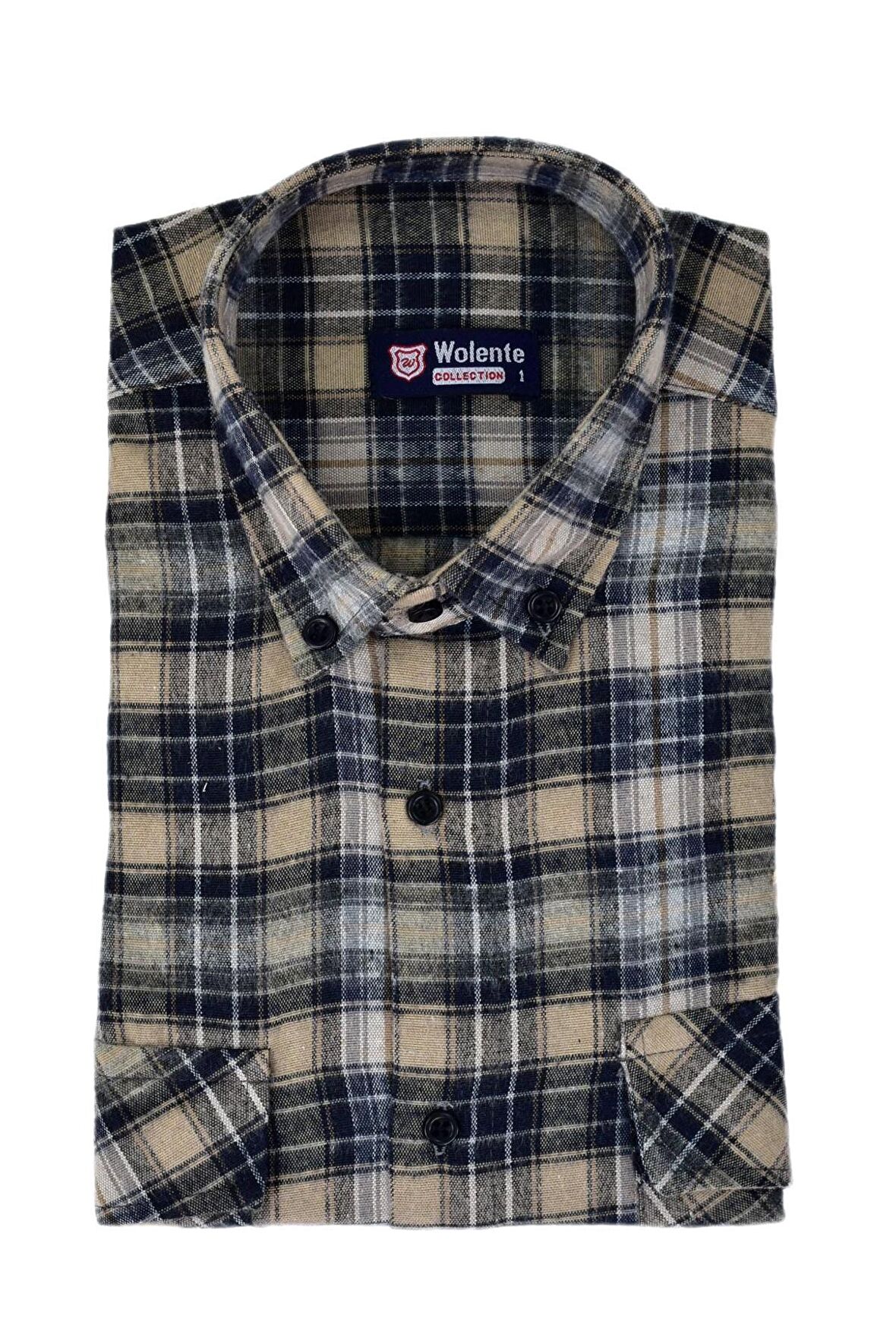 Erkek Pamuklu Kışlık Çift Cepli Kapaklı Gömlek BGL-ST03165