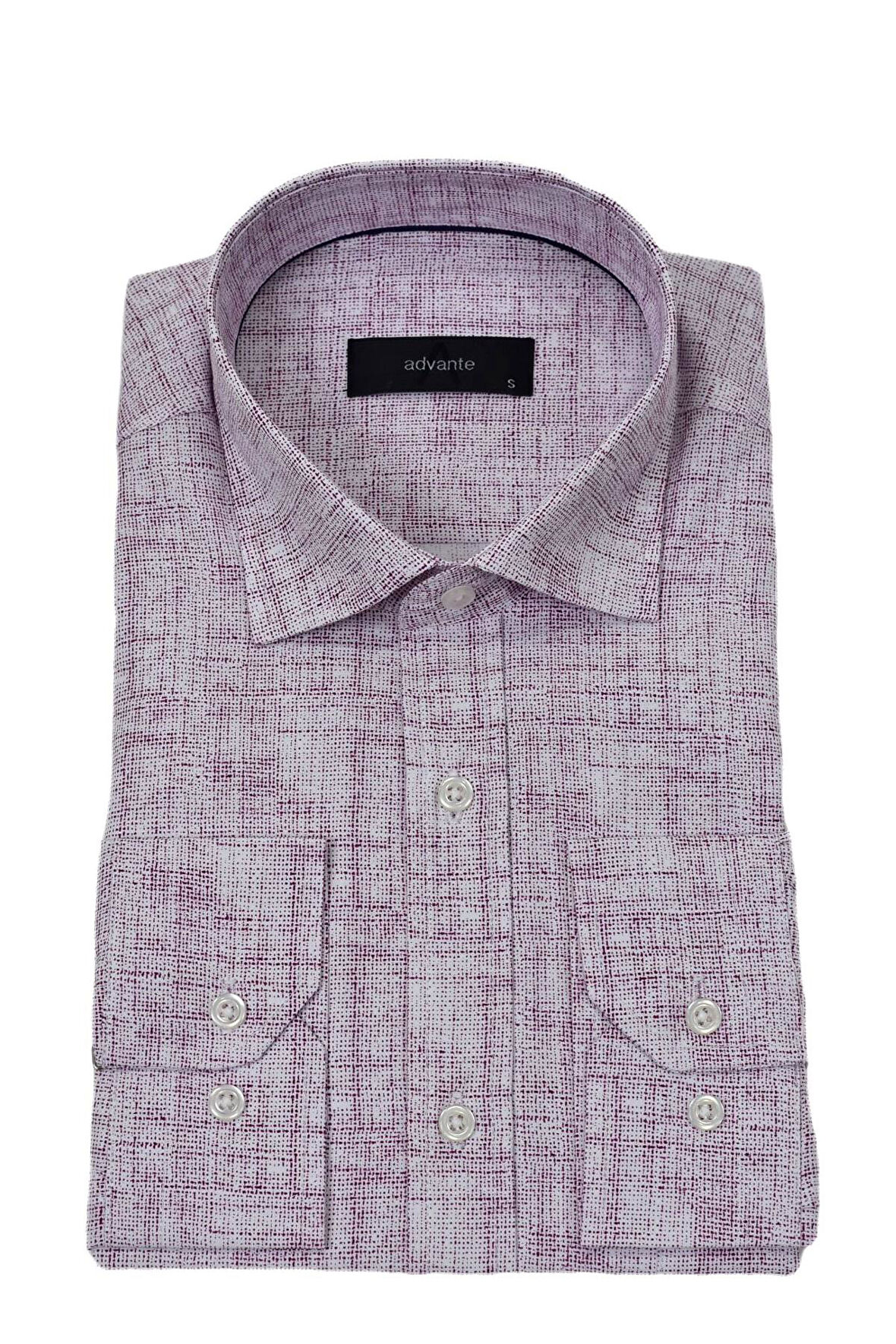 Erkek Klasik Puantiyeli Tek Cepli Gömlek BGL-ST03908