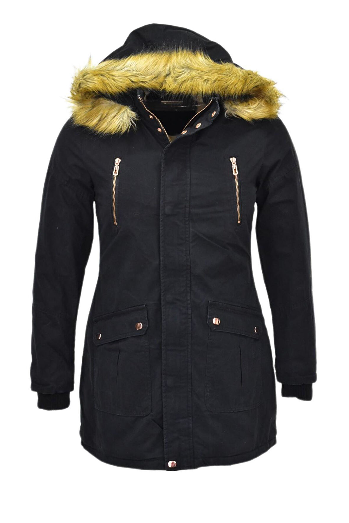 Kadın Spor Kanvas Kapüşonlu Parka M5300 BGL-ST03986