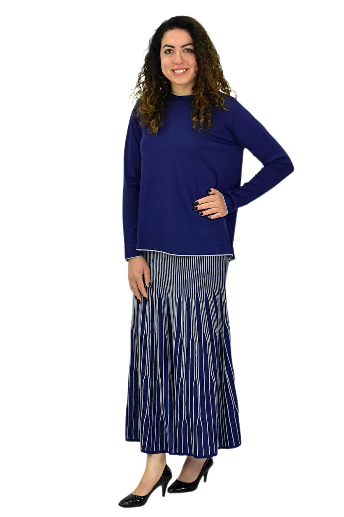 Kadın Merserize Kazak Etek Takım 140274 BGL-ST04078