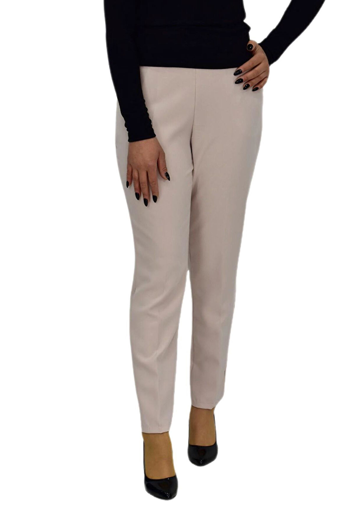 Kadın Kumaş Pantolon Kemer Lastikli BGL-ST04320