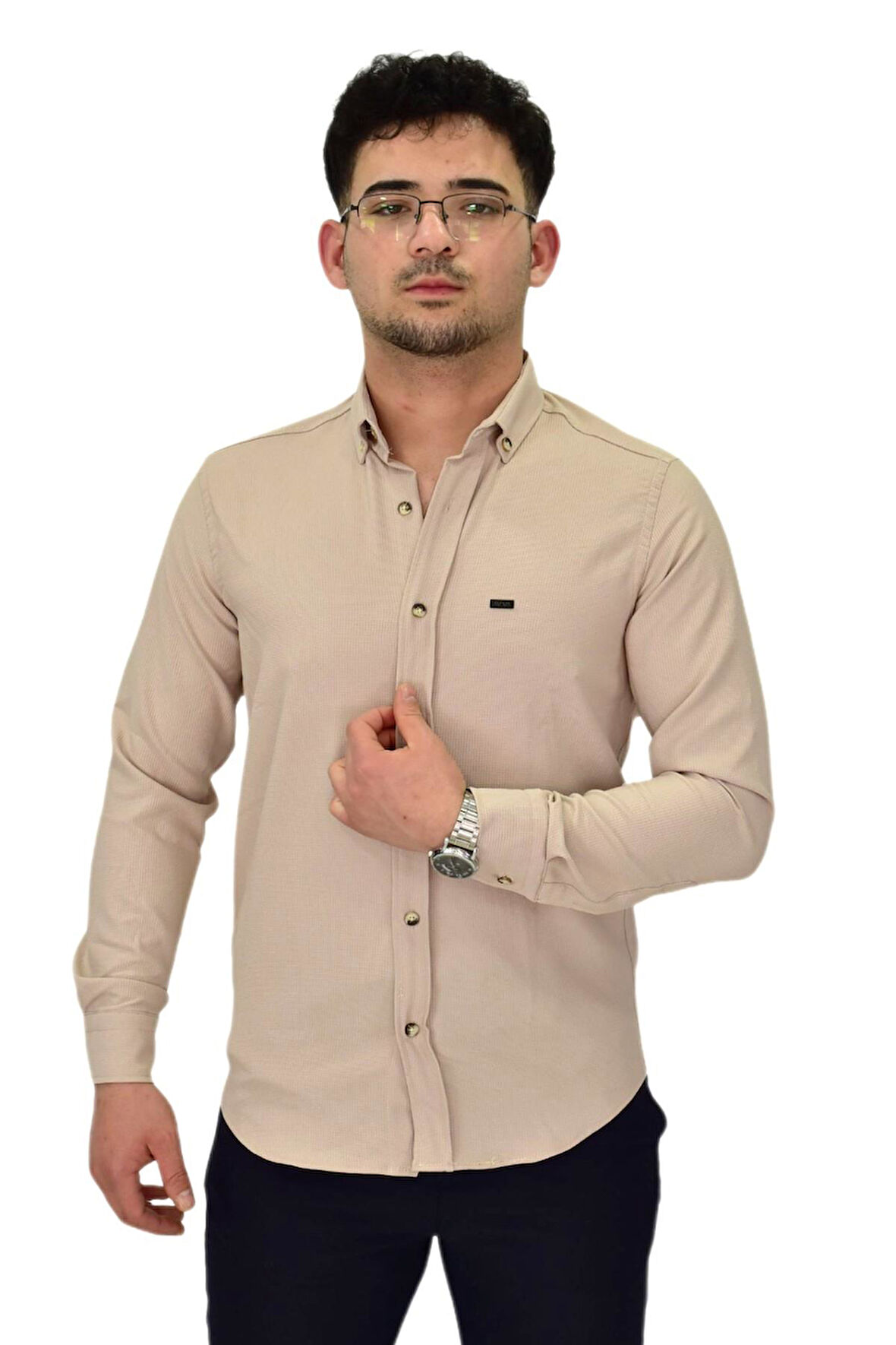 Erkek Likralı Spor Silim Fit Gömlek BGL-ST04327