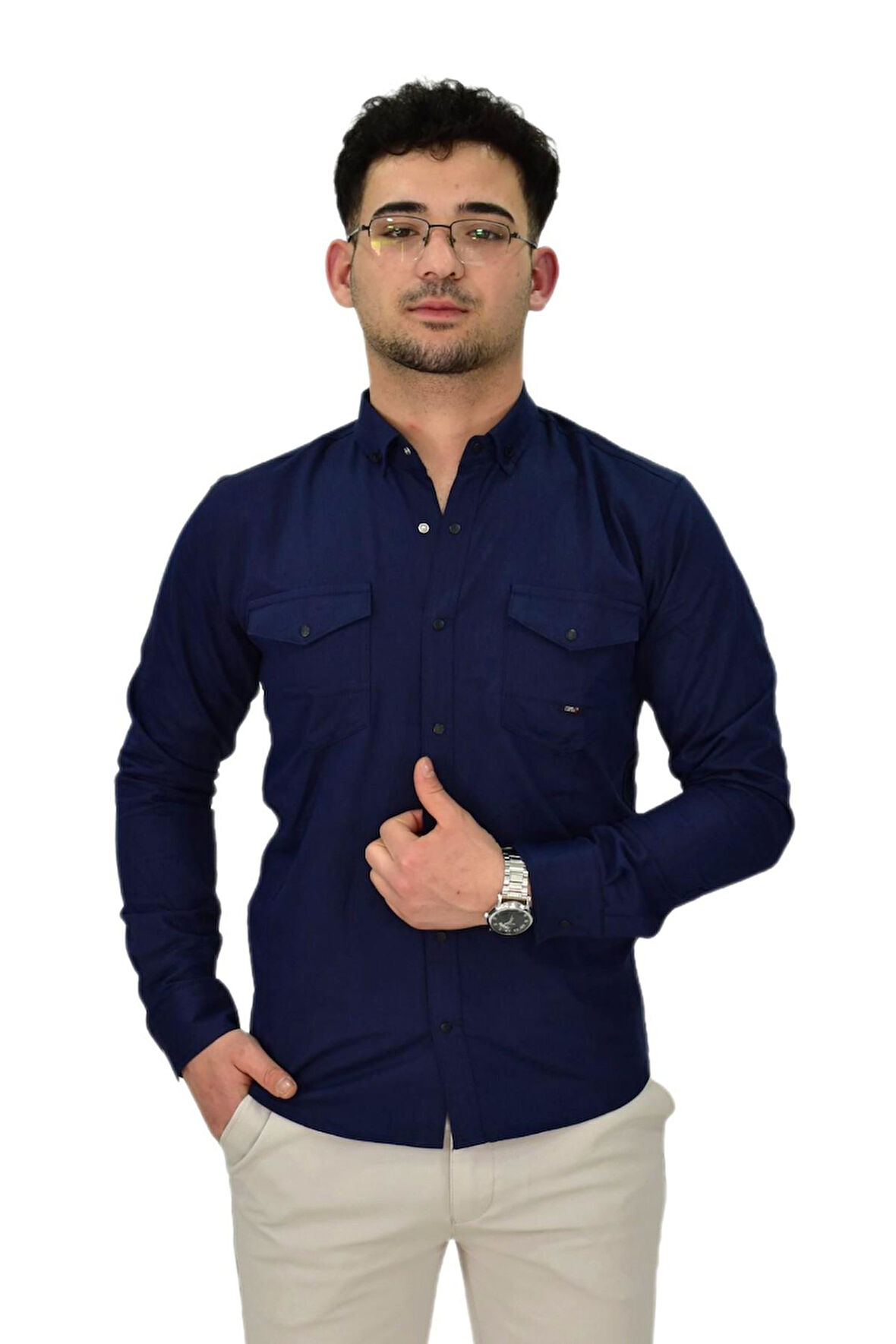 Erkek Spor Likralı Gömlek BGL-ST04343