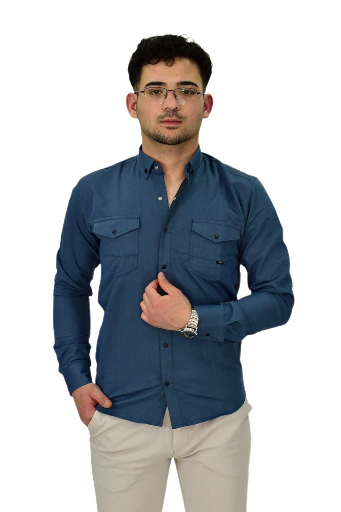 Erkek Spor Likralı Gömlek BGL-ST04343