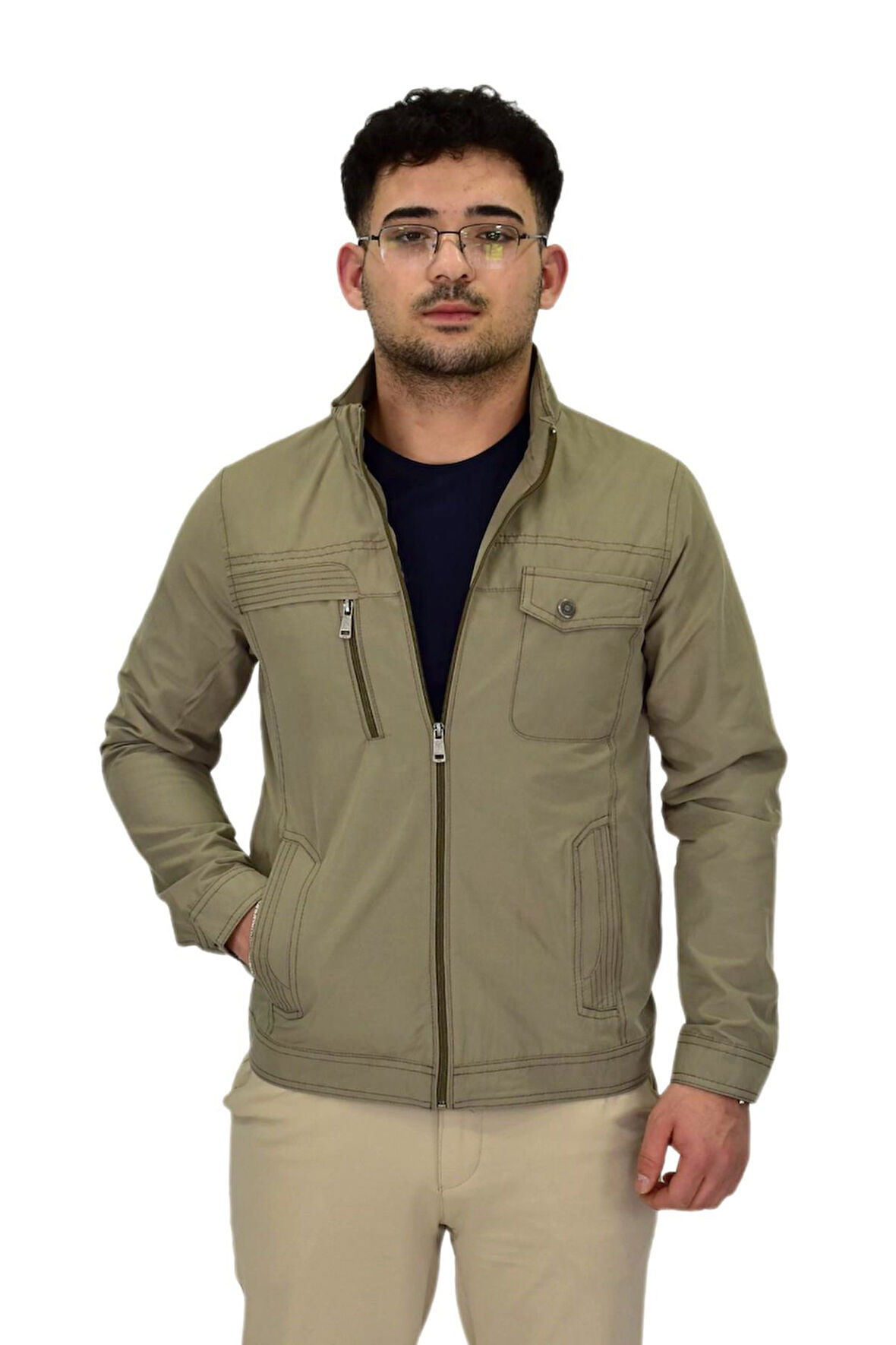 Erkek Mevsimlik Kanvas Spor Mont 8094 BGL-ST04370